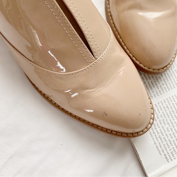 Louise Et Cie Patent Leather Nude Slide On Loafers - Picture 9 of 10
